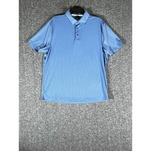 Rorie Whelan Mens Cooling Technology Polo Shirt Blue Short Sleeve Stretch Size L